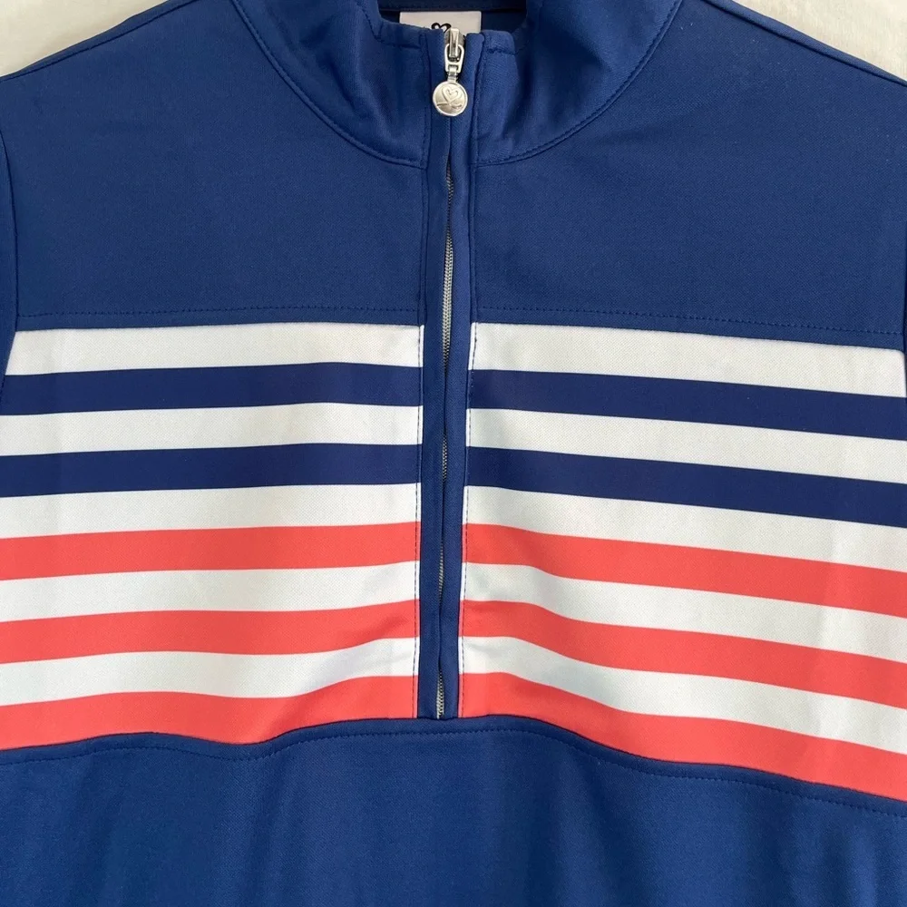 Daily Sports Blue and Pink Striped Mini Dress - Picture 7 of 9